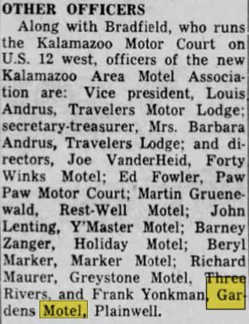 The Gardens Motel (Garden Motel) - Apr 21 1956 Article